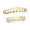 Gold, variant on Hip Hop Styles Brass Dentals Grillzs Set Removable Mouth Grillzs Top Bottom Accessory Party Wear Teeth Decorations