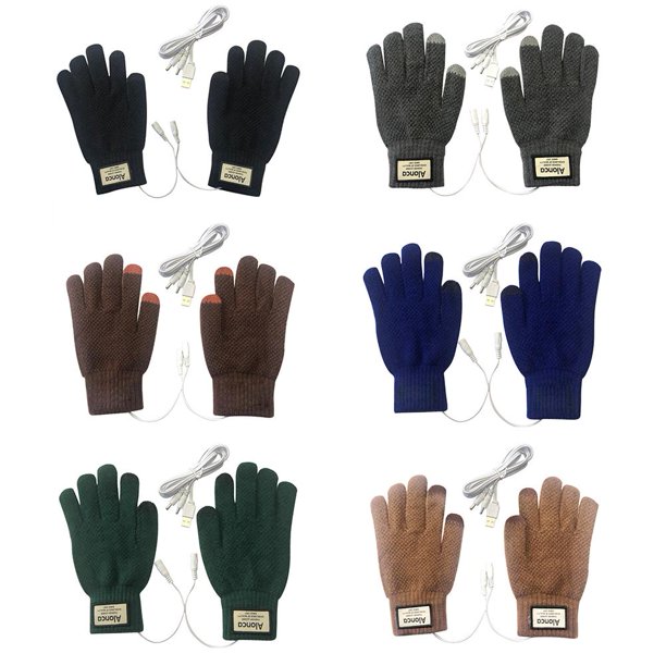 Esquí Guantes calefactores eléctricos Guantes calefactables a prueba de viento Calentador de manos a temperatura constante (caqui)