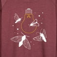 thumbnail image 3 of Instant Message - Moths On Lightbulb - Women's Lightweight French Terry Long Sleeve Shirt, 3 of 6