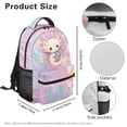 thumbnail image 7 of Jeiento Girls School Backpack 16 Inch Space Axolotl Lightweight Water-Resistant Polyester Bookbag with Multiple Pockets for Elementary School, Casual Travel Daypack, 7 of 7
