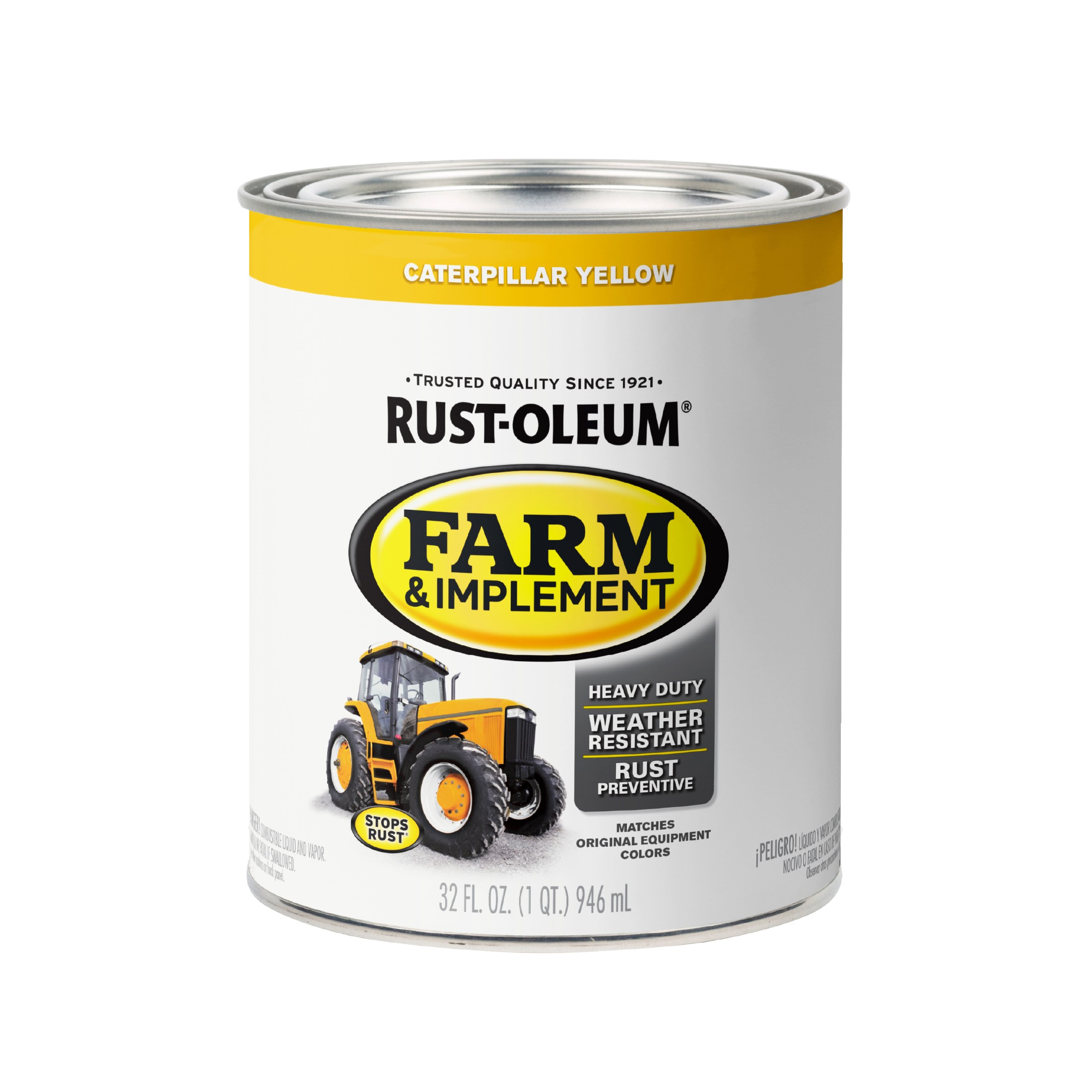 2 Pack, Caterpillar Yellow , Rust-Oleum Specialty Gloss Farm and Implement Paint-280163, 1 qt