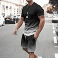 thumbnail image 2 of GERsome Mens 2 Piece Workout Sets Summer Loungewear Crew Neck Short Sleeve Tops and Shorts Tracksuits Sets S-4XL, 2 of 8