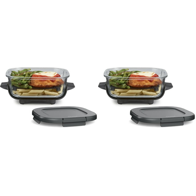 Recipiente de vidrio Ninja TempWare de 1,4 litros con tapa a prueba de fugas para 6 tazas