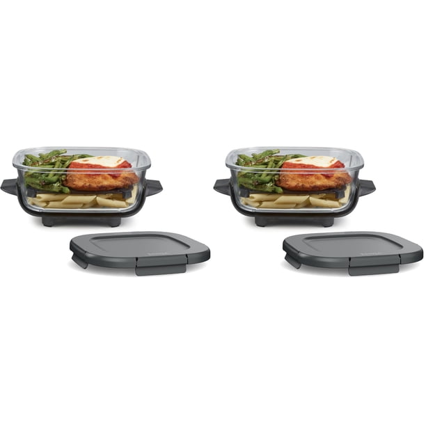 Recipiente de vidrio Ninja TempWare de 1,4 litros con tapa a prueba de fugas para 6 tazas