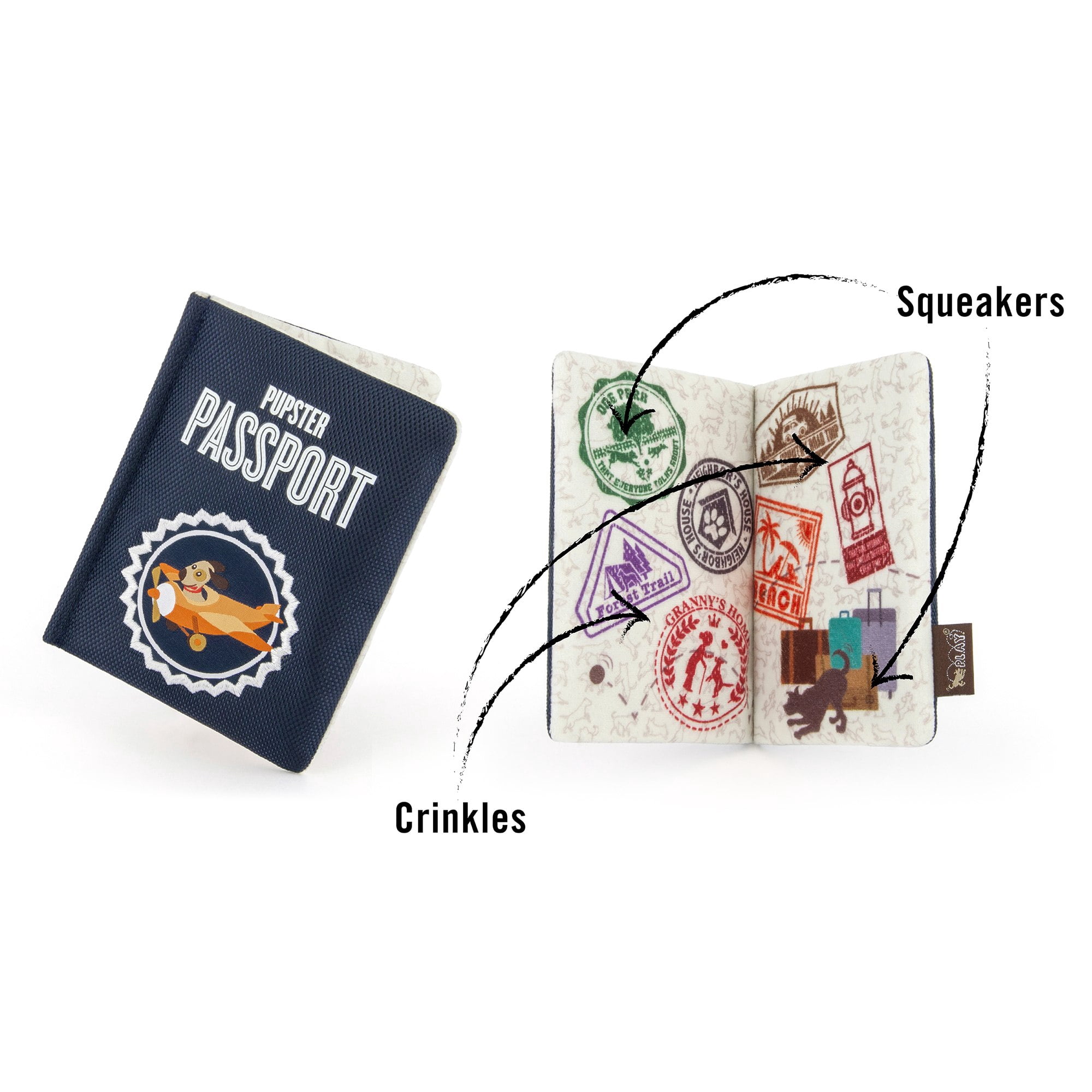 Globetrotter Collection: Pupster Passport Pet Chew Toy