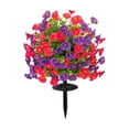 thumbnail image 2 of Artificial Morning Glory Stake, 20 Inch Anti Trap Disc Flower for Outdoor, Realistic Simulation Plant for Courtyard Scenery, Weather Resistant Ground Planting for Garden and Patio, 2 of 6