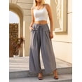 thumbnail image 6 of FOLUNSI Palazzo Woven Pants - Elastic Waist, Wide Leg, Lounge - Women, 6 of 9