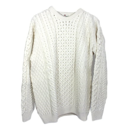 Carraig Donn - Irish Fisherman Sweater 100% Merino Wool - Walmart.com