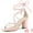 Pink, variant on BLISSFUL STEP Women's Open Toe Lace Up Block Heel Strappy Straps Sandals Coffee 10.5