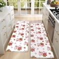 thumbnail image 4 of Kitchen Rugs Sets Of 2,White Cow Strawberry Cow Pattern Anti Fatigue Kitchen Mat Rugs Non Slip Washable,Decorative Kitchen Floor Mats for Kitchen,Sink,Laundry,17"X47", 4 of 5
