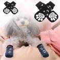 thumbnail image 5 of Calcetines Antideslizantes para Perros 2 Pares Protectores de Patas de Mascotas Suaves y Ajustables Protector de Patas de Mascotas de Doble Cara Antideslizante para Interiores para Perros pequeños, M, 5 of 5