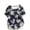 Black#1, variant on Women's Fashion Short Sleeve Round Neck Leaf Print T-Shirt Print Button Decorated Casual Loose Fit Top, Cotton Linen Look S-5XL