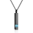thumbnail image 2 of Crystal Urn Necklaces For Ashes For Men Stainless Steel Bar Pendant Necklace Memorial Cremation Jewelry For Ashes Keepsake Jewelry With Cubic Zirconia, 2 of 4