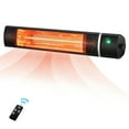 thumbnail image 1 of Gymax 1500W Electric Patio Heater Wall-Mounted Infrared Heater w/Remote Control Black, 1 of 10