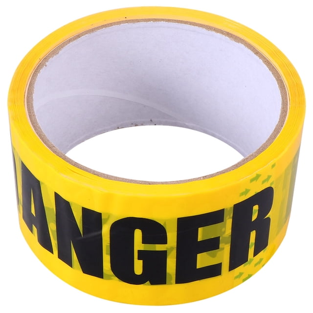 1 rollo de cinta de seguridad autoadhesiva de advertencia de peligro, cinta de enmascarar para paredes, pisos y tuberías (amarilla)