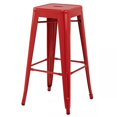 thumbnail image 1 of Ajax 30" Tabouret de Bar Contemporain Style Tolix en Acier - Red, 1 of 2