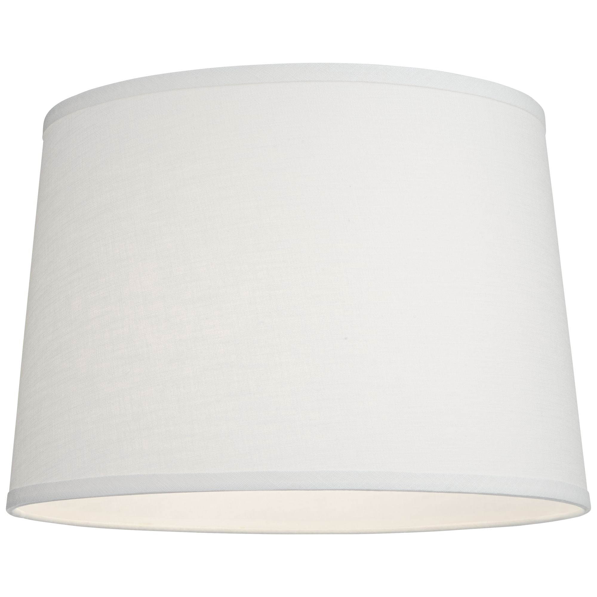 Springcrest Collection Hardback Tapered Drum Lamp Shade White Medium 14" Top x 16" Bottom x 11" High Spider with Replacement Harp and Finial Fitting