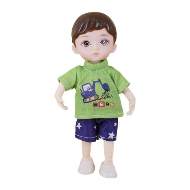 Muñecas articuladas de 16 cm con ojos marrones, juguetes para hacer tú mismo, articulaciones móviles, accesorios para muñecas. verde