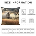 thumbnail image 5 of Pratyus Windmill Barn Grass Pillow Cushion Covers Square Design Spring Style Zipper Closure 1PC 20x20in, 5 of 5