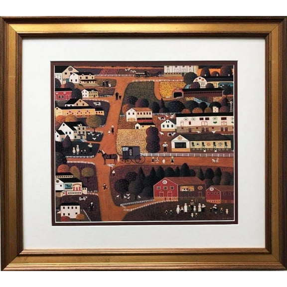Charles Wysocki "Amish Country" New CUSTOM FRAMED Art Generic