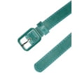 thumbnail image 2 of Cinturón de cuero Allegra K Cinturón ajustado con hebilla rectangular Azul Ajuste la cintura 78-95cm, 2 of 4