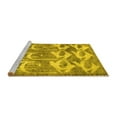 thumbnail image 2 of Ahgly Company Machine Washable Indoor Square Abstract Yellow Contemporary Area Rugs, 4' Square, 2 of 4