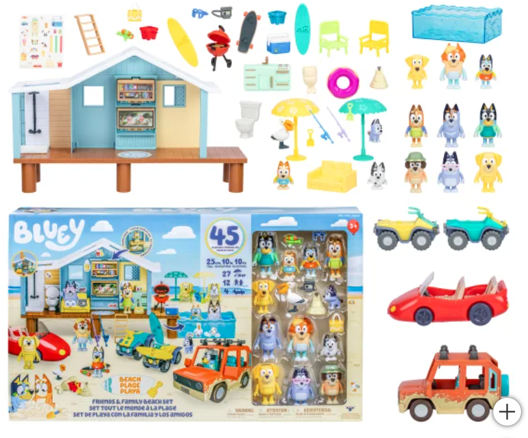 BlueY - Brandclub - Bluey Friends & Family Beach Set- 45 piece