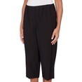 thumbnail image 4 of Alfred Dunner Womens Relaxed Pull-On Black Capri, 4 of 4