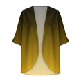 thumbnail image 5 of Sakmal Yellow Winter Coats for Women Cover-Up Long Sleeve Sleeve Lightweight Cardigan Flowy Gradient Chiffon Ladies Jackets, 5 of 5