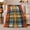 Autumn Plaid, variant on Soft Sage Blue Plaid Flannel Blanket with Cream Check Pattern Light Farmhouse Textile Art, Gentle Cottage Farmhouse Style, Sofa Bedroom Nursery Home Decor, Wedding Gift