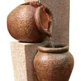 John Timberland Rustic Outdoor Floor Water Fountain 35 1/2" High Three