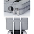 thumbnail image 3 of Notebook Shoulder Bag, Shockproof Padding Laptop Sleeve with Removable Adjustable Strap for 15.6 inch Computers, Poly Canvas Fabric Slim Case for Men Women, Blue, 3 of 6