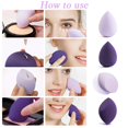 thumbnail image 4 of Juego de esponjas de maquillaje Esponjas de maquillaje Licuadora Esponja de belleza vegana sin látex Esponja de belleza profesional Licuadora Maquillaje Base de huevo Mezcla Cosmética Soplo de, 4 of 5