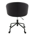 thumbnail image 6 of Claire Task Chair, Home Office Chair with Wheels, Gold Office Chair, Office Chair with Wheels, Computer Chair, Home Office Desk Chair Comfy, Contemporary Desk Chair (Black), 6 of 6