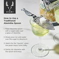 thumbnail image 3 of Viski Spoon-Vintage Style Absinthe Dripper With Perforations-Dishwasher Safe Stainless Steel Set Of 1, Silver, 3 of 5