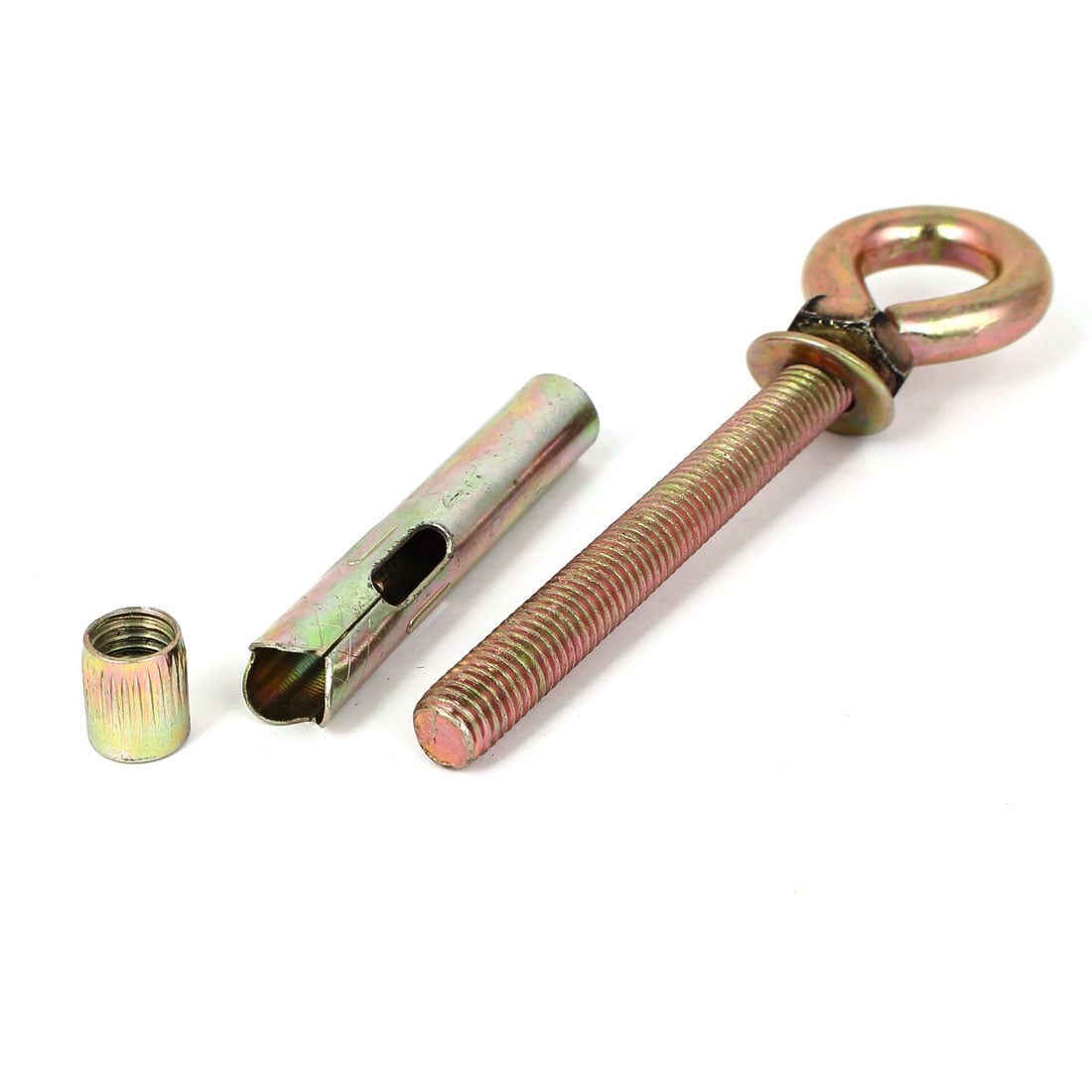 Unique Bargains Metal Wall Concrete Brick Expansion Screws Closed Hook Bolts 12mm Dia Sleeve 4 Pcs