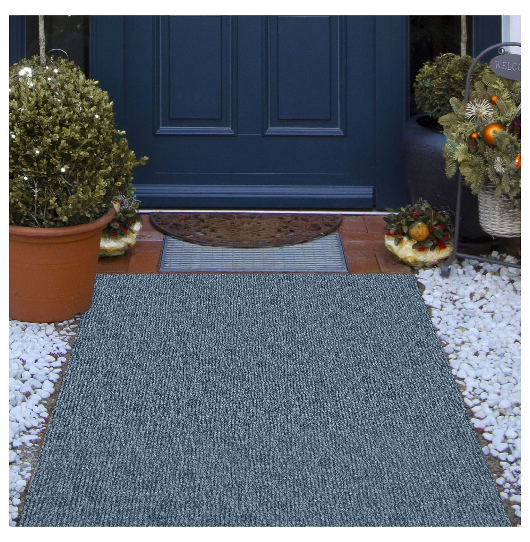 Gray Marine Carpet 6 ft x 23 ft Boat Carpet Rugs Indoor Outdoor Rugs for Patio Deck Anti-Slide TPR Water-Proof Back Cut Outdoor Marine Carpeting Easy Clean Outdoor Carpet Roll 22.9 Ft