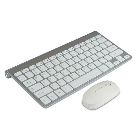High Quality Ultra thin White 2.4G Cordless Wireless Keyboard and Optical