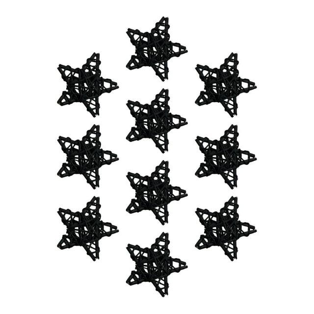 10 Uds Colgantes de Estrella de Navidad BLESIY Colgante Estrella Negro
