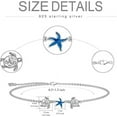 thumbnail image 3 of CACA LADY Starfish Bracelet for Women 925 Sterling Silver Turtle Bracelet Summer Beach Turtle Gift, 3 of 5