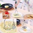 thumbnail image 3 of Metal Manual Kitchen Vegetable Ricer ruit Banana Egg Crusher Tool Durable Easy to Clean Black Square, 3 of 7
