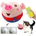 thumbnail image 1 of (Versión en Inglés Con Control Remoto) Perro Mascota Electrónico Mascota Pelota Que Rebota Música Pelota Que Salta Hablando USB Recargable (cerdo Rojo Sonriente) Cerdo Rojo Con Control Remoto, 1 of 9