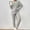 N3-Gray, variant on successthop Sweater Outfits for Women 2 Piece with Hood Casual Straight Leg Pants With Loose V Neck Knitted Sleeve Green L