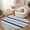 Navy blue, gray, light blue, variant on 2x3 Area Rug, Navy Blue Gray Striped Low Pile Washable Rugs for Entryway, Bathroom, Laundry Room, Farmhouse Stripes Modern Abstract Art Non-Slip Area Rugs, Indoor Floor Carpet
