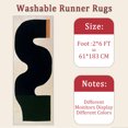 thumbnail image 6 of 2x6 FT Kitchen Runner Rugs Non Skid Washable, Faux Wool Rug Runners for Hallways Bathroom Carpet Runner, Soft Indoor Modern Floor Rug for Entryway Laundry Room, 6 of 11