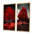 thumbnail image 3 of Designart "Majestic Red Tree Captured in Nature Photography" Landscape Trees Framed Wall Art Set Of 2 - Traditional Red Framed Wall Art Set Of 2, 3 of 6