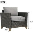 thumbnail image 5 of Grand Patio Outdoor Furniture Patio Wicker Adult Sofa Chair with Thick Cushions and Armchairs, Gray, 5 of 8
