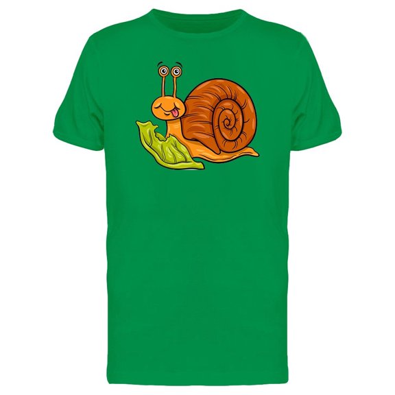 Adorable Happy Snail Cartoon Tee Men's -Image by Shutterstock