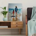 thumbnail image 5 of Mother Daughter Beach Walk Canvas Wall Art，Kitchen Bathroom Decor for Living Room Bedroom Hallway, 5 of 8