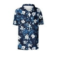 thumbnail image 5 of JURANMO Womens Funny Hawaiian Palm Tree Shirts Casual Button Down Beach Summer Short Sleeve Shirt Fashion Tropical Beach Tops Navy S 90% off Clearance Sale, 5 of 6